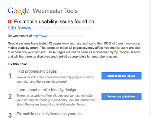 Google Warning Fix Mobile Usability Issues